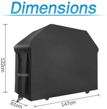 Carica l&#39;immagine nel visualizzatore di Gallery, BACKTURE Copertura Barbecue, 147X61X122cm 420D Oxford Telo Copri Barbecue Antivento/UV/Impermeabile BBQ Grill Impermeabile Copertura per Weber, Brinkmann, Char Broil