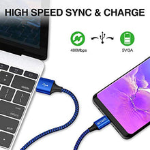 Carica l'immagine nel visualizzatore di Gallery, AVIWIS Cavo USB C [4 Pezzi,0.5M+1M+2M+3M], Nylon Type-C Ricarica...
