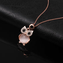 Carica l'immagine nel visualizzatore di Gallery, ATEIELLI®"Gufo Fortunato" Collana da Donna con Pendente in Opale e Cristalli... - Ilgrandebazar