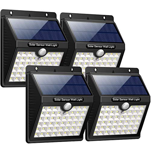 Luce Solare Led Esterno,【180° Super luminoso-4 Pezzi】iPosible 46 LED 4 Pezzi