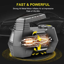 Carica l'immagine nel visualizzatore di Gallery, SKEY Gonfiatore digitale per pneumatici, pompa portatile, DC 12 V 150 Grigio