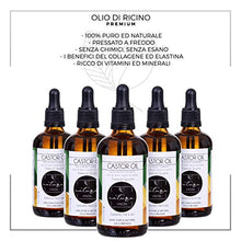Carica l'immagine nel visualizzatore di Gallery, Olio di Ricino 100ml, Bottiglia di vetro, 100% Puro Spremuto a Freddo, Stimola la Crescita dei Capelli, Ciglia e Sopracciglia, Rinforza le unghie. Un ottimo rimedio per la tua pelle. Set di Pennelli