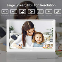 Carica l&#39;immagine nel visualizzatore di Gallery, UrChoiceLtd Cornice per foto digitali 10.1 pollici 1920x1080 FHD IPS bianca