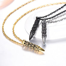 Carica l&#39;immagine nel visualizzatore di Gallery, PROSTEEL Halloween Collana Pendente Cindolo Gotico Scheletro 1. Argento - Ilgrandebazar