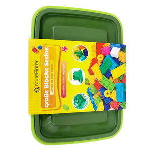 ShineFinder Costruzione Grandi mattoncini, mattoncini costruzioni per bambini a partire dai 2 anni in su, con scatola di pietre, set per giochi creativi