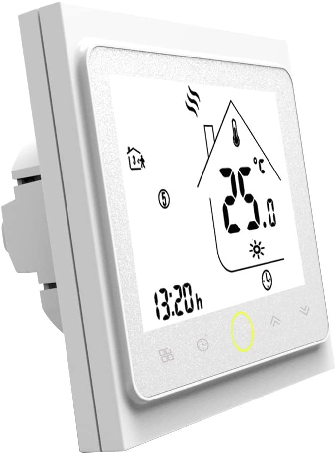 Termostato WiFi per Caldaia a Gas,Termostato Caldaia Schermo LCD Touch –