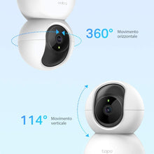 Carica l'immagine nel visualizzatore di Gallery, TP-Link Telecamera Wi-Fi Interno, Videocamera sorveglianza 1080P, Visione Notturna, Audio Bidirezionale, Notifiche in tempo reale del sensore di movimento(Tapo C200)