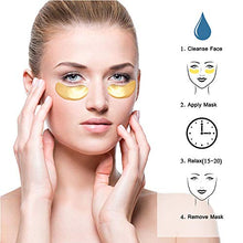Carica l&#39;immagine nel visualizzatore di Gallery, Maschera Contorno Occhi in Oro 24K, Patch Occhi al Collagene in Gel Naturale, Patch per Sotto Occhi, Maschera Occhi per Occhiaie, Antirughe, Occhi Gonfi, Cura della Pelle, Idratante, Lenitivo -25 Paia