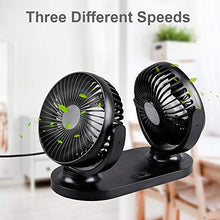 Carica l&#39;immagine nel visualizzatore di Gallery, STLOVe USB Mini Ventilatori 12 Volt Doppia Testa Ventola di Raffreddamento...