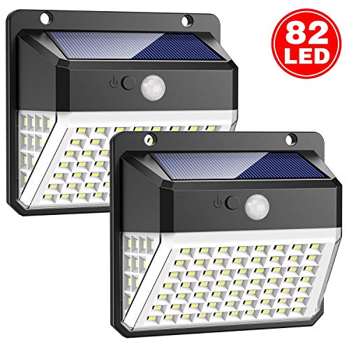 Luce Solare Esterno, Trswyop 82 LED Lampada con Sensore di Movimento... - Ilgrandebazar