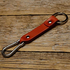Rosso Moschettone catenine portachiavi in pelle, anello, con... - Ilgrandebazar