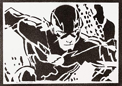 Poster The Flash Justice League Handmade Graffiti Street Art - Artwork