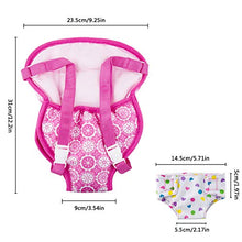 Carica l&#39;immagine nel visualizzatore di Gallery, ZOEON Marsupio per Bambole e Pannolini Bambole, Accessori 18&quot; 1