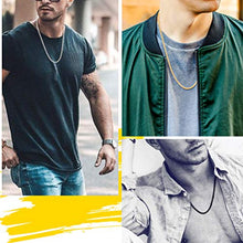 Carica l&#39;immagine nel visualizzatore di Gallery, PROSTEEL Collana Uomo a Catena Cubana Incisione Semplice per Argento(5mm) - Ilgrandebazar