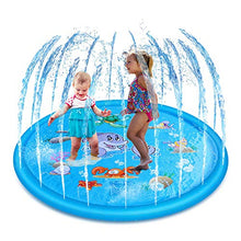 Carica l&#39;immagine nel visualizzatore di Gallery, Funny House Tappetino Gioco d&#39;Acqua, 170CM Splash Play Mat di Spruzzi...