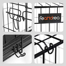 Carica l'immagine nel visualizzatore di Gallery, FEANDREA Gabbie per Cuccioli Cane Metallo Gabbia 91 x 58 x 64 cm, nero