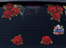 Carica l&#39;immagine nel visualizzatore di Gallery, Grandi adesivi per auto con fiore rosa rossa - ST00066RD_LGE - Adesivi JAS - Ilgrandebazar