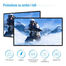 Carica l&#39;immagine nel visualizzatore di Gallery, Powerextra Telo Da Proiezione 120 Pollici Utilizzabile Su Ambo I Lati HD...