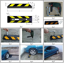 Carica l&#39;immagine nel visualizzatore di Gallery, SNS SAFETY LTD Fermaruota in Gomma, per Parcheggi e Garages, Nero e Giallo,... - Ilgrandebazar