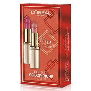 L'Oréal Paris Makeup Cofanetto Idea Regalo Donna, 2 Rossetti Satinati Color... - Ilgrandebazar