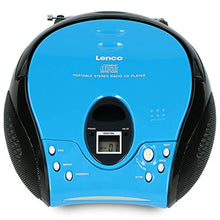 Carica l&#39;immagine nel visualizzatore di Gallery, Lenco SCD-24 Stereo Boombox, Radio FM, CD-Player, Blu/Nero