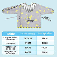 Carica l&#39;immagine nel visualizzatore di Gallery, Lictin 3 Pezzi Bavaglino a Manica Lunga - Impermeabile Unisex L-100 - Ilgrandebazar