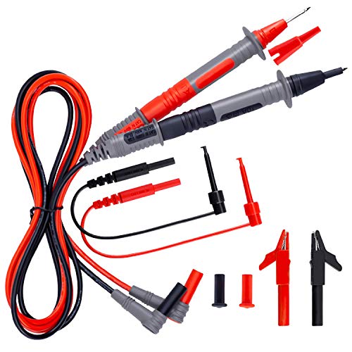 Cavi di Misura Silicone , 8 Pezzi Puntali Tester per Multimetro con Prolunga...