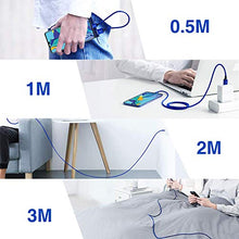 Carica l'immagine nel visualizzatore di Gallery, AVIWIS Cavo USB C [4 Pezzi,0.5M+1M+2M+3M], Nylon Type-C Ricarica...
