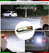 Carica l&#39;immagine nel visualizzatore di Gallery, BA15S P21W Lampadine Luci Led RETROMARCIA Auto CANBUS 6000K Bianco Ghiaccio...