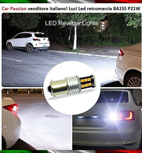 BA15S P21W Lampadine Luci Led RETROMARCIA Auto CANBUS 6000K Bianco Ghiaccio...