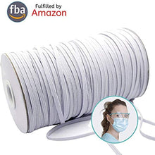 Carica l'immagine nel visualizzatore di Gallery, 91 Metri Elastico per Cucito 6mm Cordoncino Elastico Piatto Cavo Elastico Bianco Lunghezza Nastro per Cucito e Artigianato Bobina di Elastico per Il Cucito e l'Artigianato