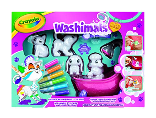 CRAYOLA Washimals Set Attività, per Colorare e Fare il Bagnetto ai Cuccioli,...