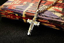 Carica l&#39;immagine nel visualizzatore di Gallery, sailimue Gioielli Collana in Acciaio Inossidabile Uomo Croce Gold-tone