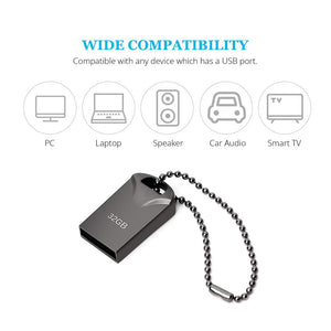 Chiavetta USB 32 GB, Mini Pen Drive 32 Giga 2.0 Metallo 32GB MINI