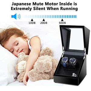 Kalawen Scatola Carica Orologi Automatici con Motore Nero Regolabile - Ilgrandebazar