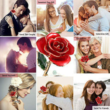 Carica l'immagine nel visualizzatore di Gallery, Gomyhom Eternal Rose, Rose con Supporto e Bella Scatola, Rosso Con - Ilgrandebazar
