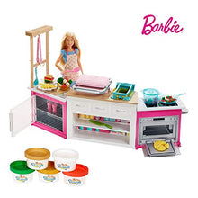 Carica l&#39;immagine nel visualizzatore di Gallery, Barbie FRH73 - Cucina da Sogno con Bambola, 5 Aree di Gioco, Pasta... - Ilgrandebazar