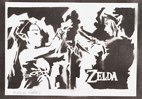 Poster Zelda E Link Handmade Graffiti Street Art - Artwork