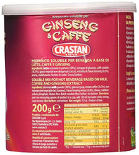 Carica l&#39;immagine nel visualizzatore di Gallery, Crastan Preparato per Bevanda solubile Ginseng &amp; Caffè da zuccherare - 6...