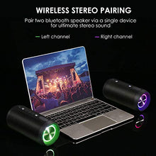 Carica l&#39;immagine nel visualizzatore di Gallery, Cassa Bluetooth, COOCHEER Altoparlante Bluetooth Portatili 24W con Luce Nero - Ilgrandebazar