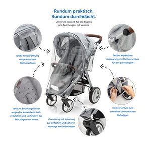 Parapioggia universale comfort per passeggini (p.es. Chicco, Peg Perego,...