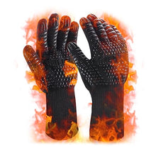 Carica l'immagine nel visualizzatore di Gallery, MILcea Guanti da forno, resistenti al calore, per cucina e barbecue, per saldatura (nero)