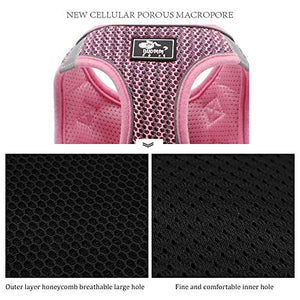 BLEVET Confortevole Pettorina Imbracatura Riflettente Pet Walking L, 118 Pink