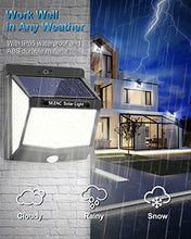 Carica l&#39;immagine nel visualizzatore di Gallery, SEZAC Luce Solare Led Esterno【6 Pezzi /3 Modalità】 Illuminazione a 270°Luci Solari Esterno con Sensore di Movimento, IP65 Impermeabile Lampada Solare da Esterno per Giardino, Patio e Garage