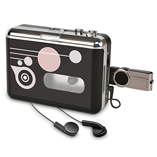 Rybozen Cassette Player Standalone Portable Digital USB Audio Music/Cassette...