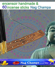 Carica l&#39;immagine nel visualizzatore di Gallery, Incenso&quot;Nag Champa&quot; 60 bastoncini incenso naturale encensoir Porta incenso... - Ilgrandebazar