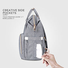 Carica l&#39;immagine nel visualizzatore di Gallery, Zaino Mamma Multifunzione neonato Fasciatoio Bambino Grigio - Ilgrandebazar