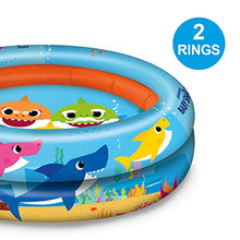 Carica l&#39;immagine nel visualizzatore di Gallery, Mondo 2 Ring Pool, Piscina Gonfiabile Unisex Bambini, Azzurro Arancione, Diametro 100 centimetri