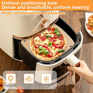 100 Pezzi Carta forno per Friggitrice ad aria，Fodera di Carta usa e Getta per Friggitrice ad aria accessori,pergamena Carta da Forno per Padelle，facile da pulire, lontano da macchie di olio