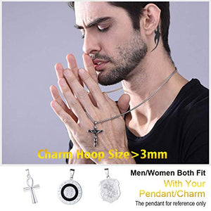 PROSTEEL Personalizzione Gratis Collana Pendente Con Cindolo Di Croce PROSTEEL Personalizzione Gratis Collana Pendente Con Cindolo Di Croce